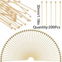 200pcs 16-40mm Iron Alloy Ball Pins, Handmade DIY Jewelry Bracelet Necklace Phone Car Hanging Keychain Material Accessories - Crochet Hook - View 20