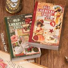 1 Paquete de 30 piezas de material de pegatinas, incluye álbum de pegatinas vintage de parque de atracciones y crucero, patrones vintage, pegatinas básicas de collage para diario hecho a mano, etiquetas para envolver regalos, pegatinas para cuadernos, adecuadas para múltiples escenas: pegatinas para fundas de teléfono, pegatinas para tazas, etc. - A - Ver 4