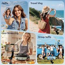 Pantalla Magnética para Vlog de Teléfono, Grabación Inalámbrica 1080P, Monitor de Selfie de Cámara Trasera con Control Remoto Bluetooth, Adecuado para Vlog de Selfie y Transmisión en Vivo, Compatible con Sistemas IOS y Android - Multicolor - Ver 2