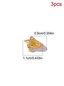 3pcs Stainless Steel PVD Plated Marine Life Pendants Dolphin Crab Starfish Shell Charms Pendant For DIY Jewelry Making Accessories - Pendant - View 16