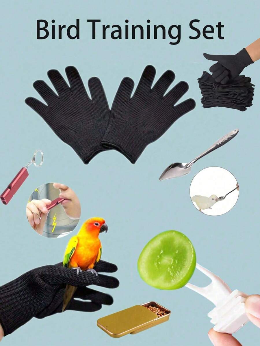 防咬防抓鳥類訓練手套,適用於寵物鸚鵡與倉鼠,適合抓握與訓練鳥類,耐抓耐咬,室內外訓練與互動遊戲適用 - A+B - 查看 1