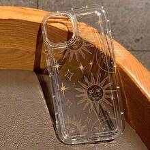 Abstract Sun Pattern Liquid Silicone Phone Case, Jewelry-Like Exquisite, Full Protection, Shockproof & Anti-Drop, TPU Soft Material, Compatible With IPhone 13/11/17/16/14/15/15 Pro/15 Plus/15 Pro Max/7 Plus/8 Plus/X/Xs Max/Xr/11 Pro/12 Pro/13 Pro/14 Pro/12 Mini/13 Mini/11 Pro Max - Multicolor - View 3