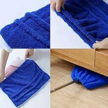 4Pcs Microfiber Mop Head Replacement Covers, Elastic Reusable Dust Mop Cloth Sleeves, Super Absorbent Washable Dusting Mop Pad For Floor Cleaning, Random Color - A - View 4