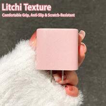 5PCS Cute Leather Charger Protector Covers, Cable Protection Sleeve Set For Phone Charging Accessories - Pink - View 2