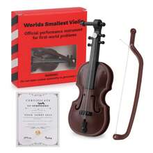 World's Smallest Violin– Silent Mini Violin Desk Decoration With Humorous Sympathy Certificate & Box, Funny Prank Gift For Office Desk, Home, Party– Great For Sarcastic Friends, Coworkers & Meme Lovers - View 9