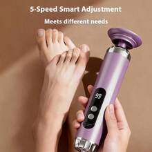 ICEWLESS Electric Foot Callus Remover LCD Digital Display 5-Speed Rechargeable Electronic Foot File Dead Skin And Hard Skin Care With Replaceable Grinding Heads Smooth Foot Care Women's Gift - View 9