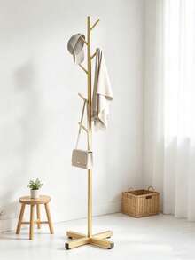 Metal Tree Coat Rack Stand, 9 Hooks Freestanding Clothes Hanger Rack, Modern Entryway Garment Holder, 3 Colors Available White/Black/Gold, Lightweight Floor Coat Stand For Bedroom Hallway Home Decor - Multicolor - View 3