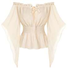 Women Blouses & Shirts - Apricot - View 2