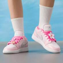 Nike Air Jordan 1 Ruffle Edge Big Kids' Sports Shoes I Retro Skate Shoes - White/Pink - View 4