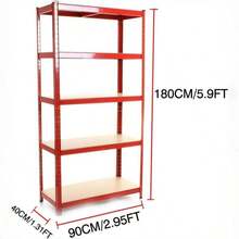 Vandise Heavy Duty 5 Tier Boltless Metal Shelving Unit 875KG Load, Adjustable Garage Storage Rack For Workshop Warehouse, Can Be Split Into 2 Smaller Shelf Units - View 12