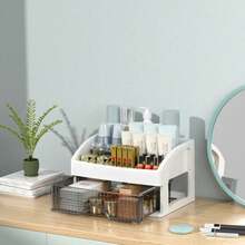 Makeup Storage Set - Two-layer White Storage Box [Drawer] - View 12