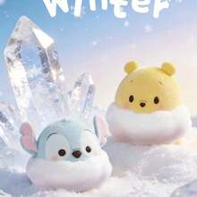 Miniso 迪士尼冬季植絨軟萌盲盒吊飾，柔軟植絨捏捏公仔，便攜式背包與手機裝飾配件，可愛動漫收藏禮物（1件隨機發貨） - 彩色 - 查看 3