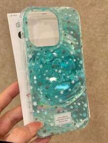 Summer Mint Green Gradient Star Vortex Pattern Phone Case Compatible With IPhone 17 Pro Max 17 Pro 17 16 Pro Max 15 Pro Max 14 Pro Max 16 15 14 Plus 13 Pro Max 12 Pro Max 11 Fashion Glossy Soft TPU Protective Back Cover - Mint Green - View 6