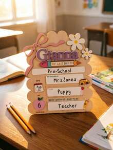 Personalized Name First Day And Last Day Of School Sign, Customized Wooden Back To School Milestone Board, Kindergarten Preschool Photo Prop, Student Commemorative Gift, School Year Memory Keepsake Board - C-opening School Commemorative Wooden Plaque - View 3