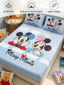 Disney 1件裝迪士尼卡通印花包床單床墊套，男孩秋季床上用品，床墊保護套，柔軟舒適溫馨透氣防皺，可機洗，Twin/Full/Queen/King尺寸，不含枕頭與枕套，臥室裝飾，聖誕禮物 - 彩色 - 查看 6