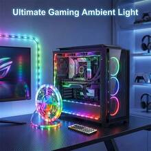 GHUSTAR RGB LED Strip Lights With 44-Key Remote Control, Adjustable Color & Brightness, Cuttable Length, Easy Installation, Suitable For Home Decor, Holiday Ambience, Party Decoration, Accent Wall, Halloween, And Makes A Great Gift - RGB - View 3