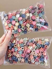 100pcs Jepit Rambut Anak Perempuan Aneka Warna Motif Bunga Daisy, Aksesori Rambut Jepit Belakang Kepala, Jepit Atas Kepala, Jepit Samping, Jepit Rambut Buaya untuk Penggunaan Sehari-hari - MultiWarna - View 1