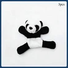 1/3/5/10pcs Cute Soft Panda Magnetic Fridge Magnets Decor - Oval Fabric Whiteboard And Refrigerator Decoration, Perfect For Gifts And Storage - Multicolor - View 8