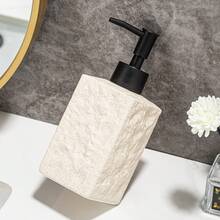 Ceramic Press Lotion Dispenser Bottle, Bathroom Vanity Soap Dispenser For Shampoo, Conditioner & Body Wash. Ideal For Hotels, Kitchens And Shower Rooms, Wabi-Sabi Aesthetic Decor, Essential Refill Storage Container For Household Use - Multicolor - View 4