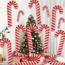 Large 32 Inch Red & White Striped Candy Cane Foil Balloon, Christmas Party Birthday Wedding Celebration Decoration Photo Prop Balloon - Multicolor - View 3