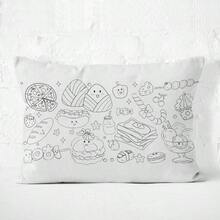 Children's 50*70cm Coloring Pillowcase Graffiti Long Pillow Parent-Child Activity DIY Hand-Painted Throw Pillow Cover - Multicolor - View 22