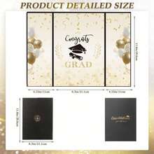 1pc 2026 Graduate Signature Board - Black & Gold "Congratulations On Graduation" Design, University Graduation Party Decoration, Gift For Men & Women, Graduation Decor - View 10