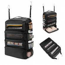 Travel Luggage Organizer Bag, Portable Hanging Travel Storage Rack, Foldable Hanging Carry-On Suitcase Quick Compartment Storage Bag - Multicolor - View 2