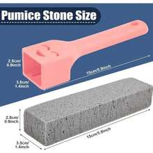 Pumice Cleaning Brush With Handle, Toilet Cleaning Brush Pumice Stick, Bathroom Cleaning Stone, Removes Limescale Stains, Hard Water Rings And Calcium Deposits, Rust Removal, Suitable For Toilet, Bathroom, Kitchen, Grill, Tiles, Cleaning Supplies - Multiple Styles - View 4
