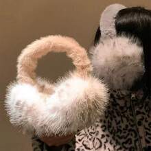 Cute Cat Ear Faux Fur Foldable Ear Warmers, Women Windproof Thermal Winter Ear Covers, Outdoor Cycling Daily Cold Weather Accessory - Multicolor - View 2
