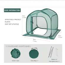 1 pezzo Tenda pieghevole pop-up per la protezione delle piante, copertura in rete traspirante contro insetti e uccelli, recinzione da giardino con cerniera per fiori, verdure, piantine, giardinaggio all'aperto - 1 pz - Visualizzare 2