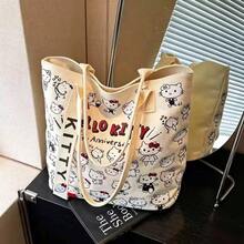 Hasbro 1pc New Cute Cartoon Women's Large Capacity Tote Bag/Shoulder Bag/Travel Bag, Cute Cartoon Multi-Functional Commuter Bag, Suitable For Travel, School, Work, Outing, Portable And Fashionable, Easy To Carry, Perfect For Vacation And Fitness. Beach Vacation Beach Bag Selection,Bedroom Room Decor,Back To School - Multicolor - View 8