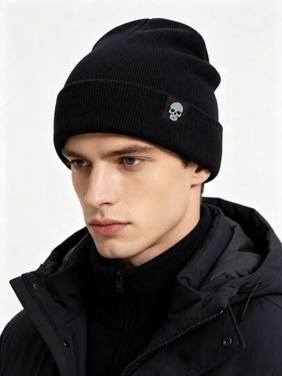 Gorros de invierno Gorro de Halloween Gorro de calavera Gorro de punto Mujer Hombre Gorro de punto con bordado Gorro de punto Gorro de otoño Gorro femenino Gorro para exteriores Gorro de ocio para exteriores