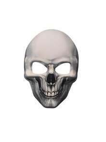 1pc Halloween Glow-In-The-Dark Skeleton Mask, Made Of Long-Lasting Phosphorescent Material, Absorbs Light During The Day And Under Light, Automatically Glows After Lights Off, Halloween Costume, Christmas Horror Theme, Day Of The Dead Party; Escape Room Prop, Haunted House Performance, Mystery Game, Electronic Music Festival, Comic Convention Cosplay - View 8