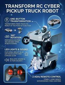 Rechargeable Tesla Cybertruck RC Remote Control Car With LED Lights For Kids, Electric Truck Gift - Dark Grey - View 3