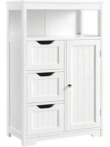 Estantería ajustable, blanca, aparador multiusos con doble organizador de almacenamiento, cocina, sala de estar, ahorro de espacio | Estantería ajustable aparador multiusos con doble organizador de almacenamiento gabinete de cocina sala de estar ahorro de espacio GD3M - Negro - Ver 10