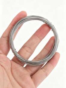 10m/捲 0.3-1mm DIY 金屬珠線，適用於製作髮夾、珠寶編織、造型、花藝金屬線纏繞、金屬線手工藝、珠寶珠子與金線，非常適合珠寶製作，可搭配各種手鍊、耳環、項鍊及其他珠寶 - A款 - 查看 4