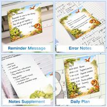 1 Set de Notas Adhesivas con Tema de Dinosaurios, con Cuaderno e Índices - 180 Hojas, para Uso en Estudio y Oficina - Unitalla - Ver 5