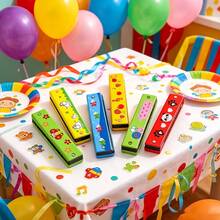 20pcs Harmonica, Lightweight Double Row 16-Hole Harmonica, Christmas Party Gift, Beginner Musical Instrument Toy, Random Color And Style Per Piece (Christmas/Halloween Style) - Multicolor - View 8