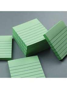 100pcs Colorful Horizontal Line Sticky Notes Random Colors - Multicolor - View 2