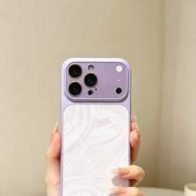 Water Ripple Instant Mirror Phone Case, Anti-Scratch Selfie Mirror & Camera Lens Protector, Compatible With IPhone 17 16 15 14 13 Pro Max 12 Pro Max 11, Holiday Gift - Purple - View 3