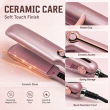 Plancha de pelo cerámica profesional con enchufe y función de calentamiento, ajuste rápido de temperatura, apta para uso doméstico y salón, regalo para el cuidado del cabello - Tipo de Enchufe A USA (110-127V) - Ver 2