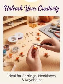 New Halloween Christmas 3D Pumpkin Skeleton Resin Pendant Small Ornament Mini Skeleton DIY Handmade Jewelry Accessory Keychain Pendant Bag Charm Accessory - A - View 6