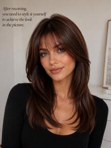 Real Human Hair 12 Inches Invisible Swiss Net Hair Piece Straight Topper Volume Enhancer Hidden Crown Extension For Thinning Hair Clip-In For Women - Light Brown - View 2