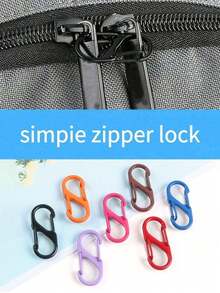 30-1pc Unisex Anti-Theft Zipper Lock Set, Easy-Pull Design, Effectively Prevents Accidental Zipper Opening, Suitable For Backpacks, Suitcases, Handbags, Wallets, Etc. Multi-Functional S-Shaped Clip Design, Suitable For Travel, Camping, Outdoor, Beach, Vacation, School Start, Etc. Essential For Travel - Multicolor - View 4