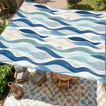 Outdoor Beach Canopy, Multiple Specifications Available, Colorful Wave Pattern UV Protection Sun Shade Sail, Ideal For Patio, Garden, Backyard, Deck, Pool, Beach, Playground, Relaxed Outdoor Leisure  (Excluding Poles) (Excluding Ropes) - Default - View 3
