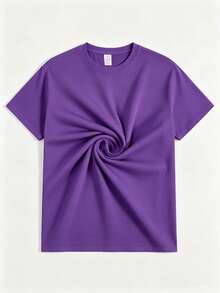 100% Cotton Geographic Inspired Dragonfly Graphic T Shirt For Men And Women |  Exquisite Design |  Loose And Comfortable | Shirts Y2k - 紫色 - 查看 8