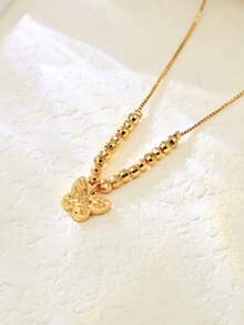 1pc Fashionable Personalized Design Necklace Pendant With Tassel, Versatile Women's Collarbone Chain - Butterfly - View 9