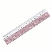 Regla de plástico transparente con strass, escala creativa de 16 cm, herramienta de dibujo y arte, papelería para estudiantes - Multicolor - Ver 7
