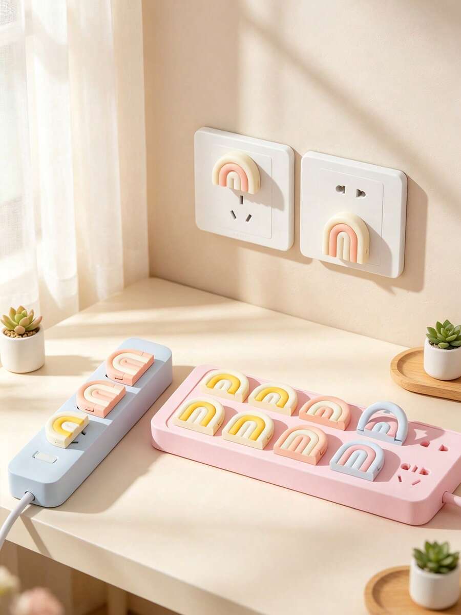 1pc Electrical Safety Socket Cover,For Kids Room Nursery Decor Newborn Essentials - Multicolor - View 1