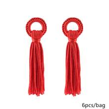 6pcs/Pack Round Ring Tassel Pendant DIY Jewelry Accessories Hanging Ornament Clothing Trimmings Small Tassels - Long Tassel Hoop Earrings - View 8